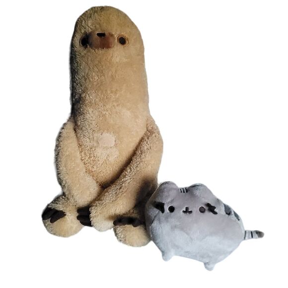 GUND Pusheen with Sloth Plush Stuffed Animal, Set, Multicolor, 12" 2018 - Picture 2 of 9